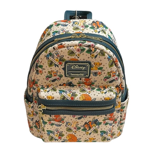 NEW Loungefly Exclusive Disney Lion King Tattoo Mini Backpack NEW WITH TAGS - Picture 5 of 16